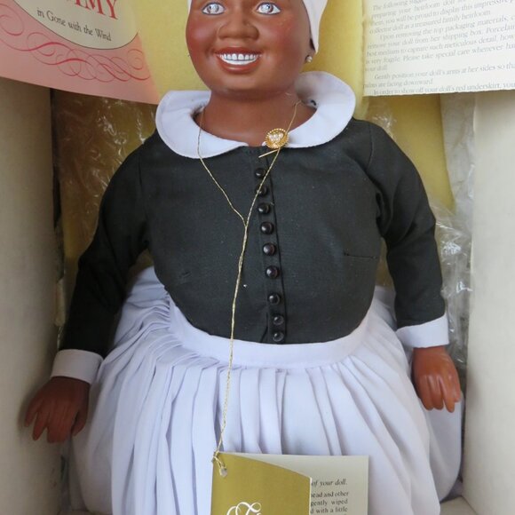 NIB Franklin Mint 1989 Hattie McDaniel Mammy Gone With The Wind Porcelain Doll - Picture 3 of 13